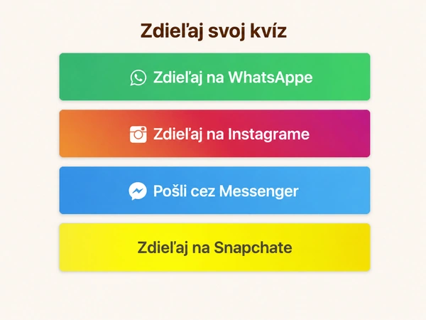 Ako zdieľať tvoj DudeQuiz?